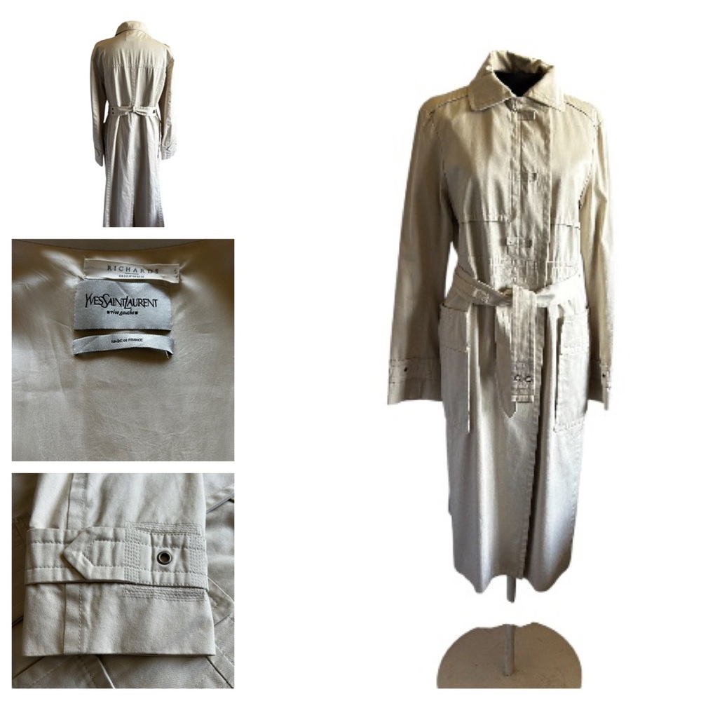 VTG Yves Saint Laurent Rive Gauche Belted Trench Coat
Made In France Designer - Picture 12 of 12